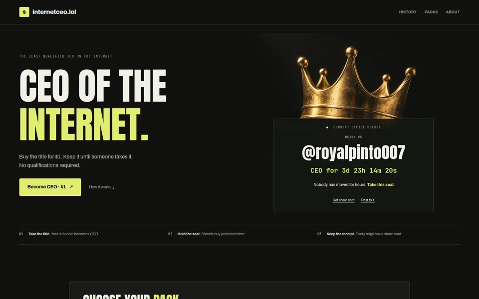 Internet CEO live preview