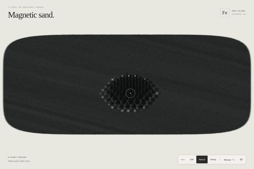 Magnetic Sand interactive experience