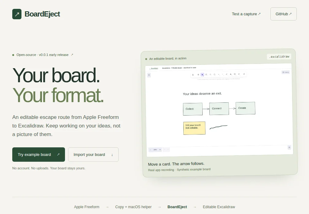 BoardEject live website preview